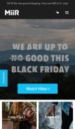 How miir.com looks like on a mobile device such as an iPhone.
