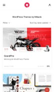 How mikado-themes.com looks like on a mobile device such as an iPhone.
