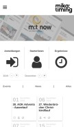 How mikatiming.de looks like on a mobile device such as an iPhone.