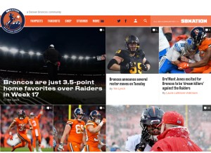 How milehighreport.com looks like on a tablet such as an iPad.