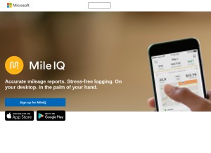 How mileiq.com looks like on a tablet such as an iPad.