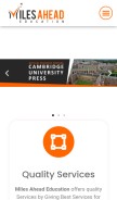How milesaheadedu.in looks like on a mobile device such as an iPhone.