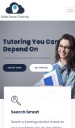 How milessmarttutoring.com looks like on a mobile device such as an iPhone.