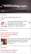 How milfdating.singles looks like on a mobile device such as an iPhone.
