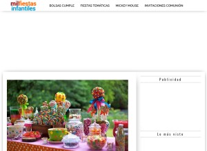 How milfiestasinfantiles.com looks like on a tablet such as an iPad.