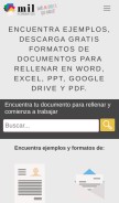 How milformatos.com looks like on a mobile device such as an iPhone.