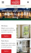 How milgard.com looks like on a mobile device such as an iPhone.