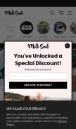 How milksnob.com looks like on a mobile device such as an iPhone.