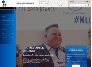 How mill-all.com looks like on a tablet such as an iPad.