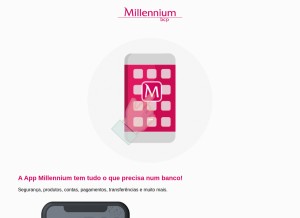 How millenniumbcp.pt looks like on a tablet such as an iPad.