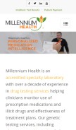 How millenniumhealth.com looks like on a mobile device such as an iPhone.