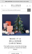 How milligram.com looks like on a mobile device such as an iPhone.