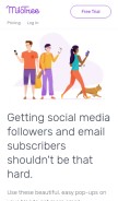 How milotree.com looks like on a mobile device such as an iPhone.