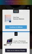 How mimeo.com looks like on a mobile device such as an iPhone.
