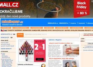 How mimibazar.cz looks like on a tablet such as an iPad.