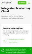 How mindbox.cloud looks like on a mobile device such as an iPhone.