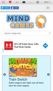 How mindgames.com looks like on a mobile device such as an iPhone.