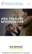 How mindgrove.ca looks like on a mobile device such as an iPhone.