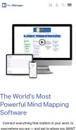 How mindjet.com looks like on a mobile device such as an iPhone.