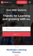 How mindmajix.com looks like on a mobile device such as an iPhone.