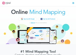 How mindmeister.com looks like on a tablet such as an iPad.