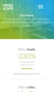 How mindscapesolutions.com looks like on a mobile device such as an iPhone.