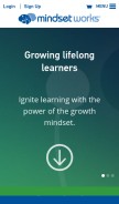 How mindsetworks.com looks like on a mobile device such as an iPhone.