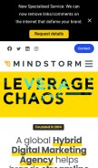 How mindstorm.in looks like on a mobile device such as an iPhone.
