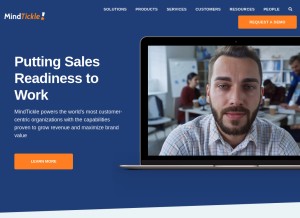 How mindtickle.com looks like on a tablet such as an iPad.