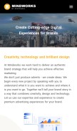 How mindworks-creative.com looks like on a mobile device such as an iPhone.