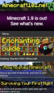 How minecraft101.net looks like on a mobile device such as an iPhone.