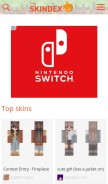 How minecraftskins.com looks like on a mobile device such as an iPhone.