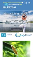How mineralresourcesint.com looks like on a mobile device such as an iPhone.