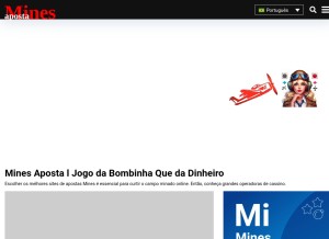 How minesapostas.com looks like on a tablet such as an iPad.