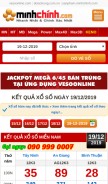 How minhchinh.com looks like on a mobile device such as an iPhone.
