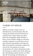 How mini.de looks like on a mobile device such as an iPhone.