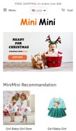 How miniministore.com looks like on a mobile device such as an iPhone.