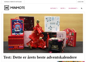 How minmote.no looks like on a tablet such as an iPad.