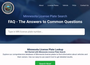 How minnesotalicenseplate.com looks like on a tablet such as an iPad.