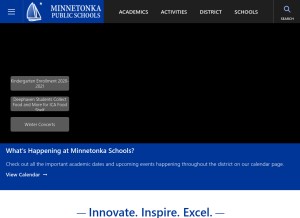 How minnetonkaschools.org looks like on a tablet such as an iPad.