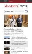 How minnlawyer.com looks like on a mobile device such as an iPhone.