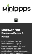 How mintopps.com looks like on a mobile device such as an iPhone.