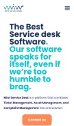 How mintsd.com looks like on a mobile device such as an iPhone.