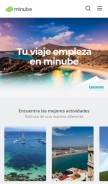 How minube.com looks like on a mobile device such as an iPhone.