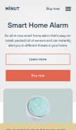 How minut.com looks like on a mobile device such as an iPhone.