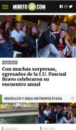 How minuto30.com looks like on a mobile device such as an iPhone.