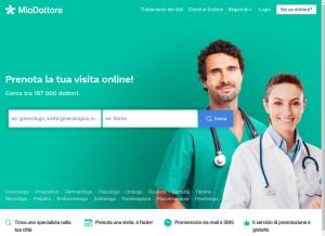 How miodottore.it looks like on a tablet such as an iPad.