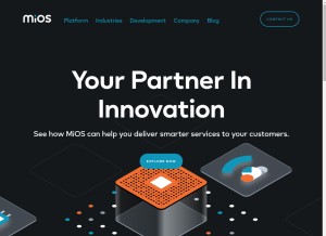 How mios.com looks like on a tablet such as an iPad.