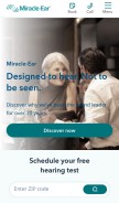 How miracle-ear.com looks like on a mobile device such as an iPhone.