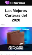 How miscarteras.com looks like on a mobile device such as an iPhone.